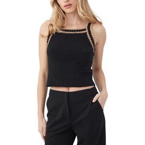 Trina Turk Womens Suez Cami, Black
